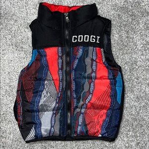 Coogi Black Red Puffer Puffy Winter Zipper Vest Jacket Boys Toddler Multi Colors